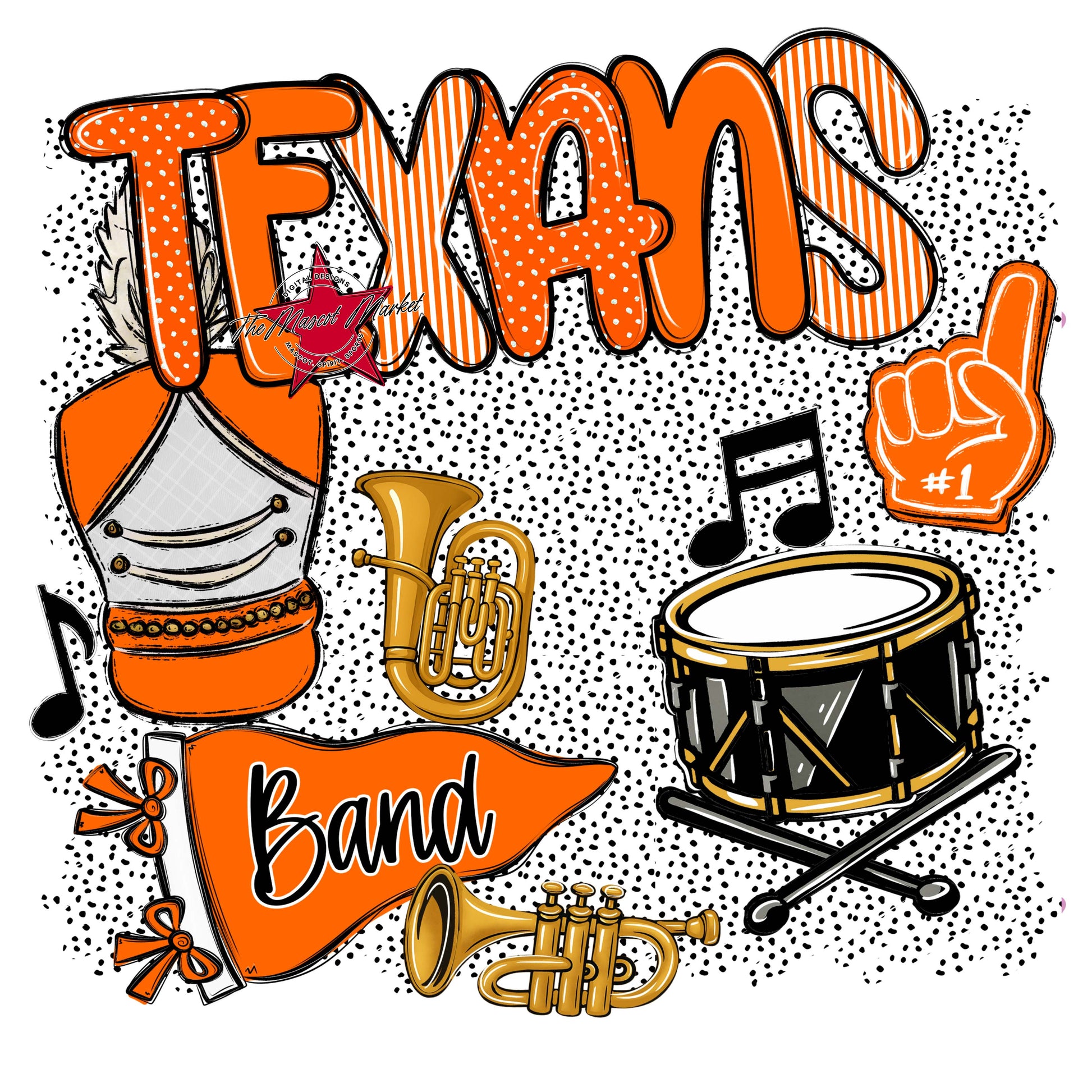 Texans Band Spirit-Orange