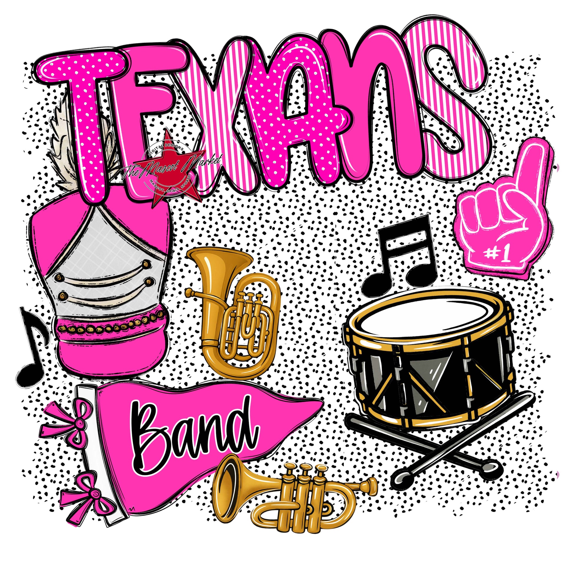 Texans Band Spirit-Pink