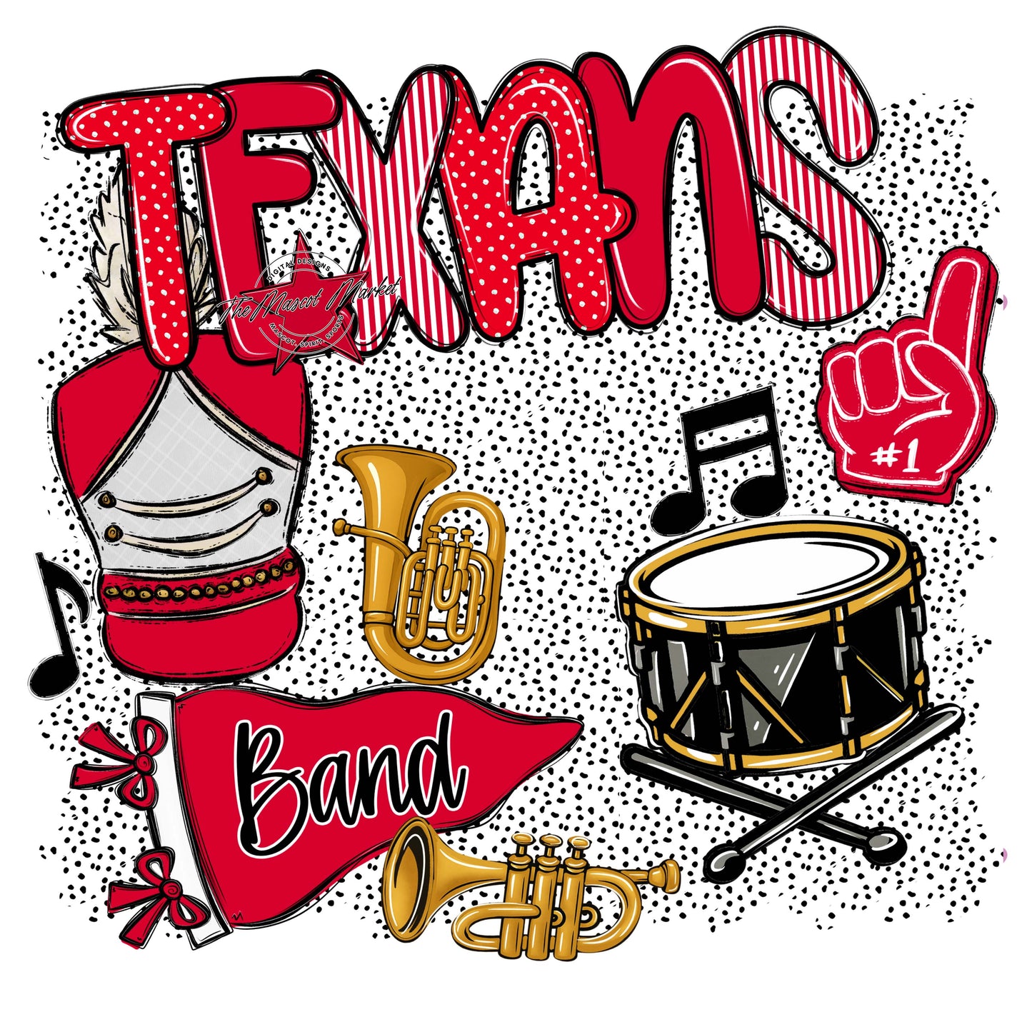 Texans Band Spirit-Red