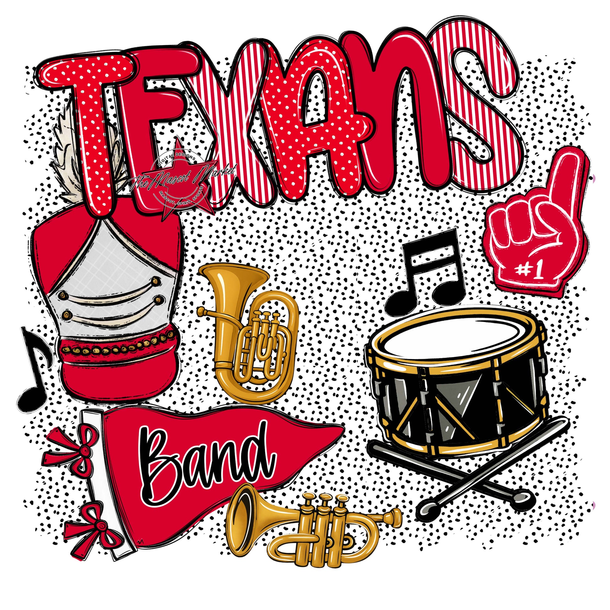 Texans Band Spirit-Red