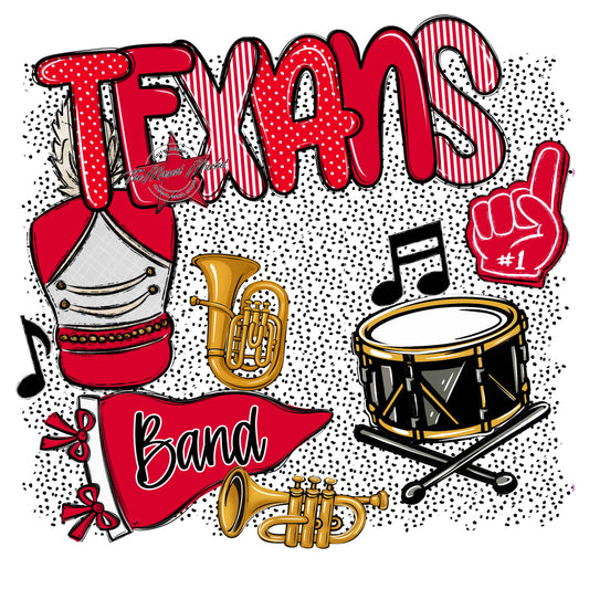 Texans Band Spirit-Red