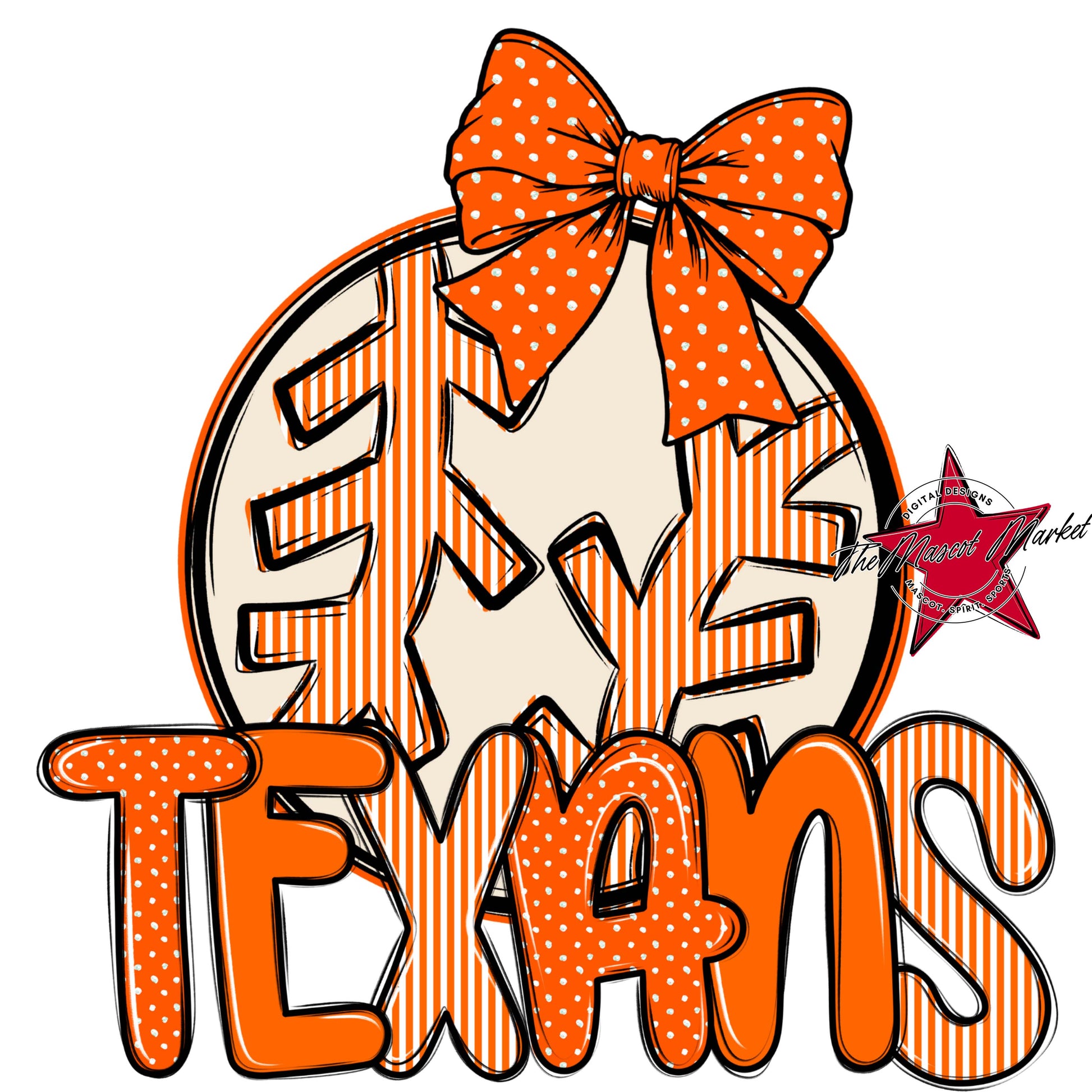 Texans Baseball-Softball Spirit Design-Orange