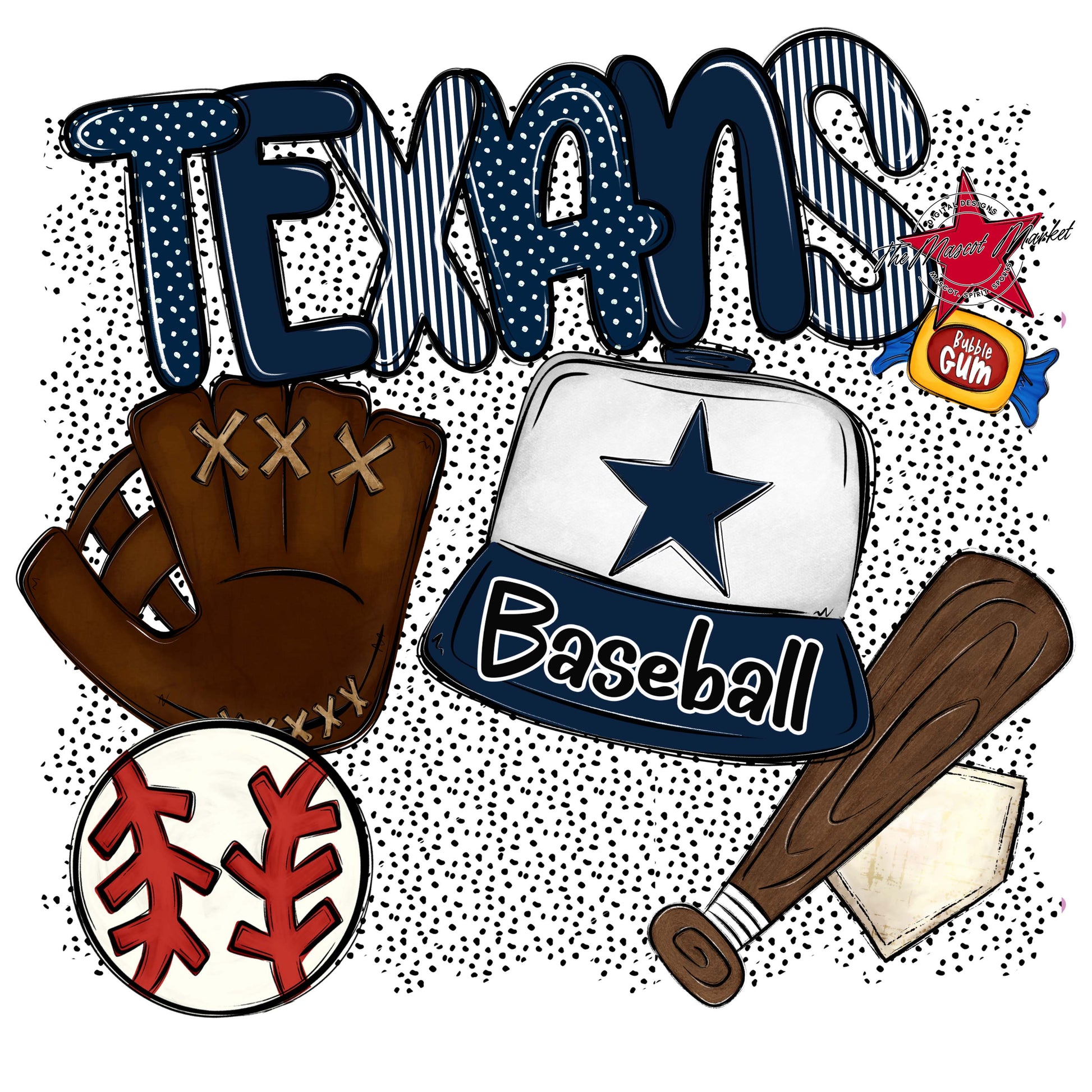Texans Baseball Spirit-Navy