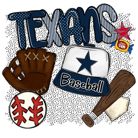 Texans Baseball Spirit-Navy