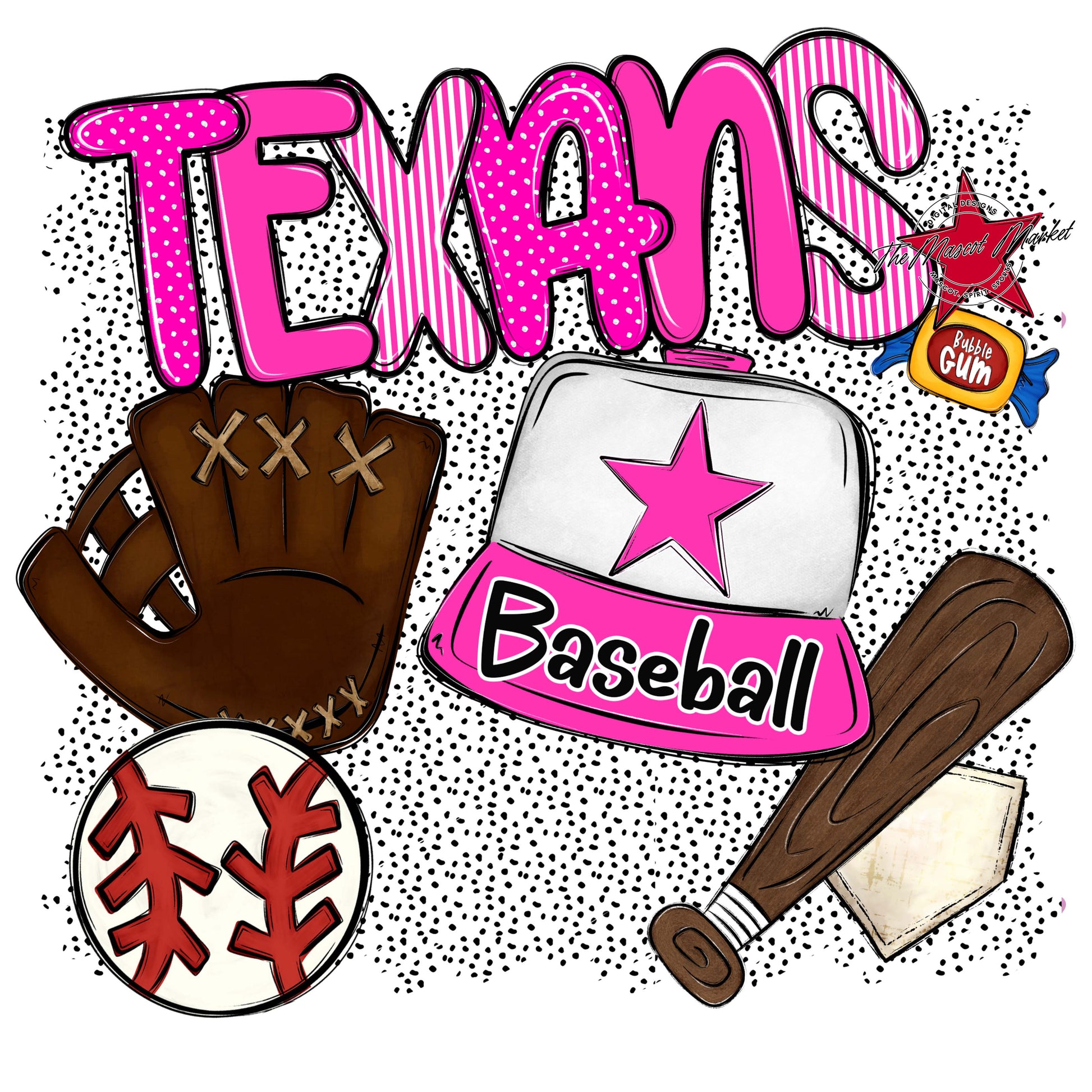 Texans Baseball Spirit-Pink
