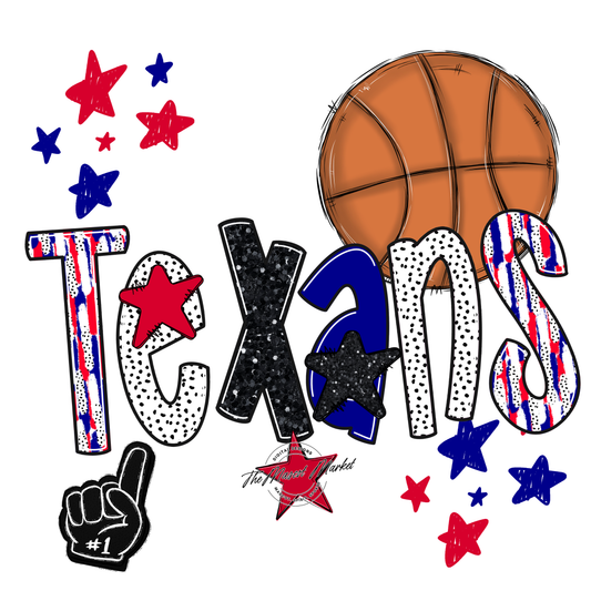 Texans Basketball Scrape-Blue-Red