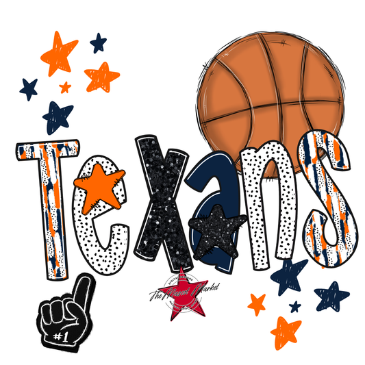 Texans Basketball Scrape-Navy-Orange