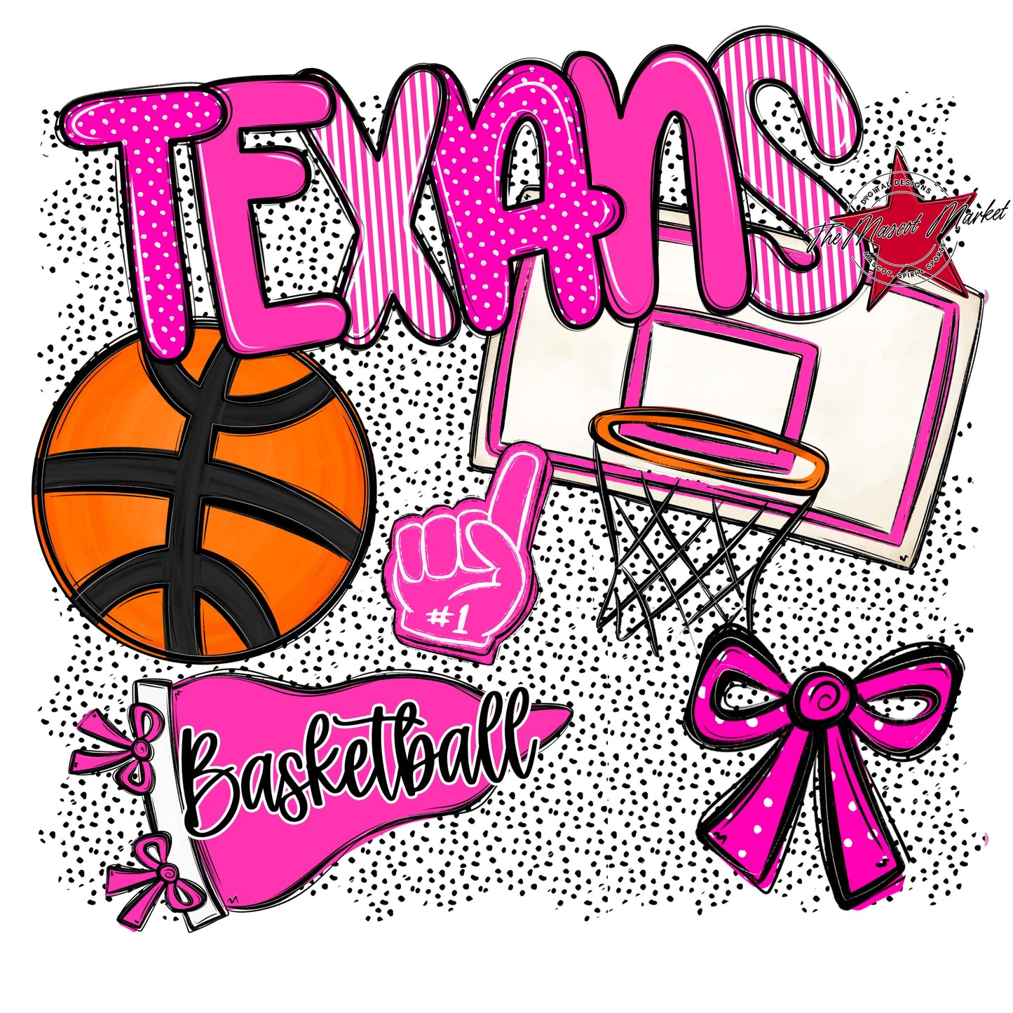 Texans Basketball Spirit-Pink