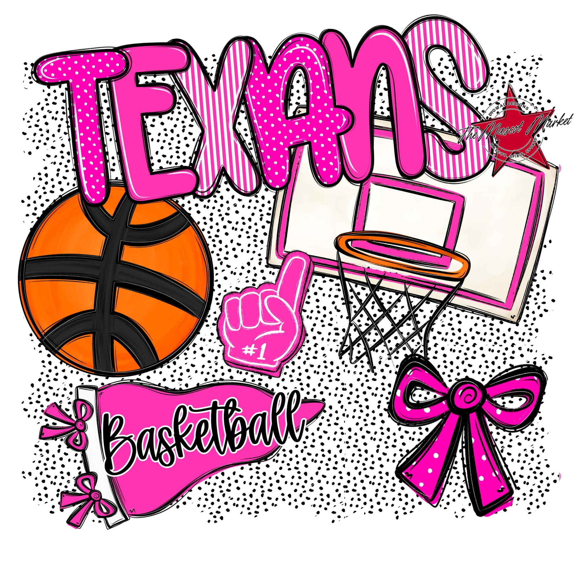 Texans Basketball Spirit-Pink