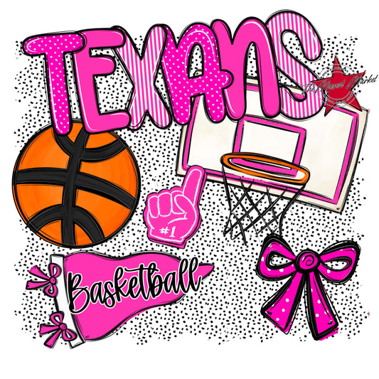 Texans Basketball Spirit-Pink