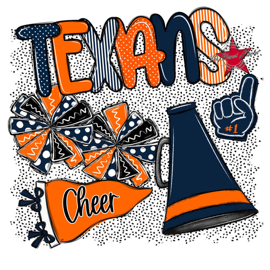 Texans Cheer Spirit-Navy & Orange
