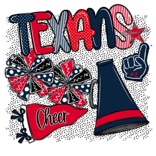 Texans Cheer Spirit-Navy & Red