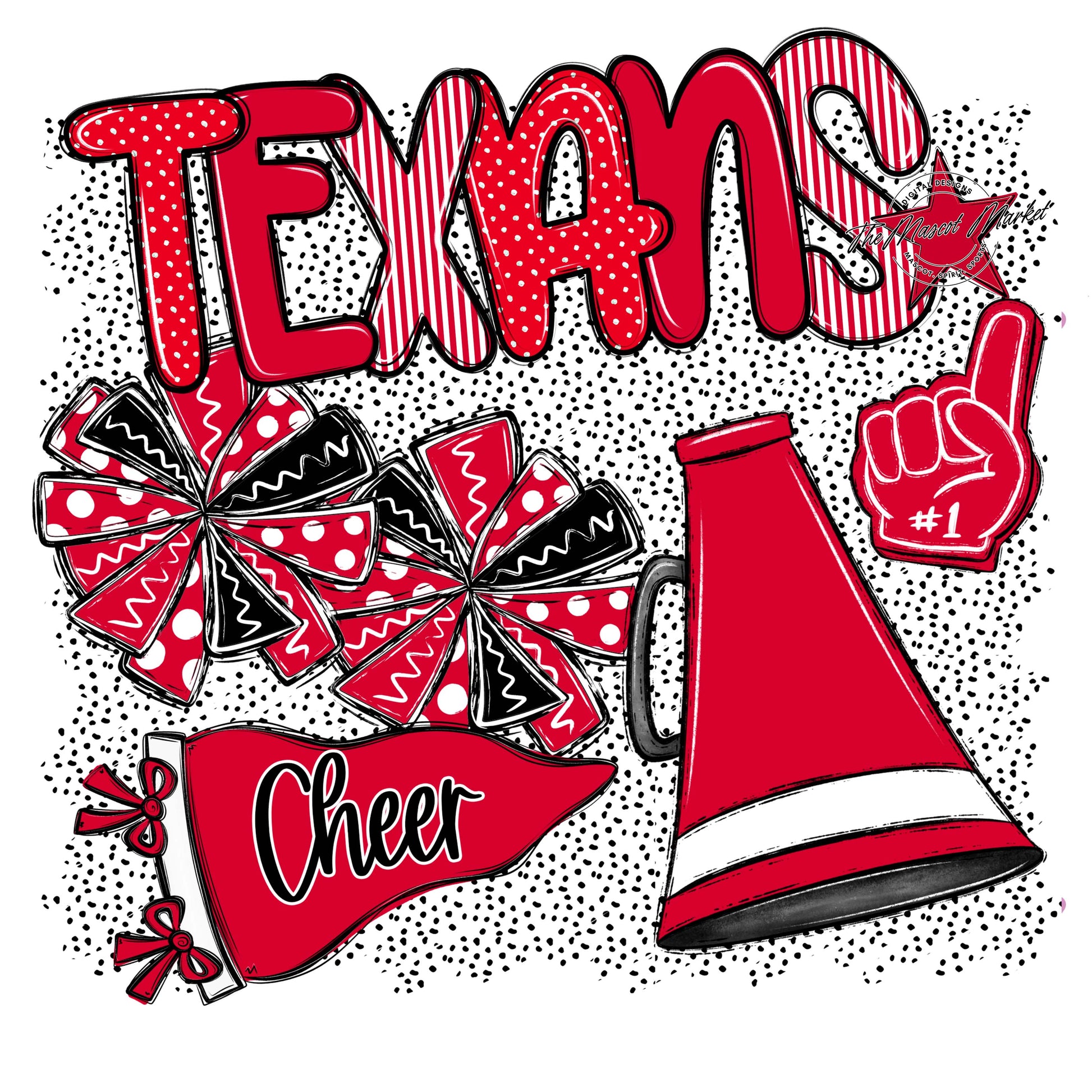 Texans Cheer Spirit-Red