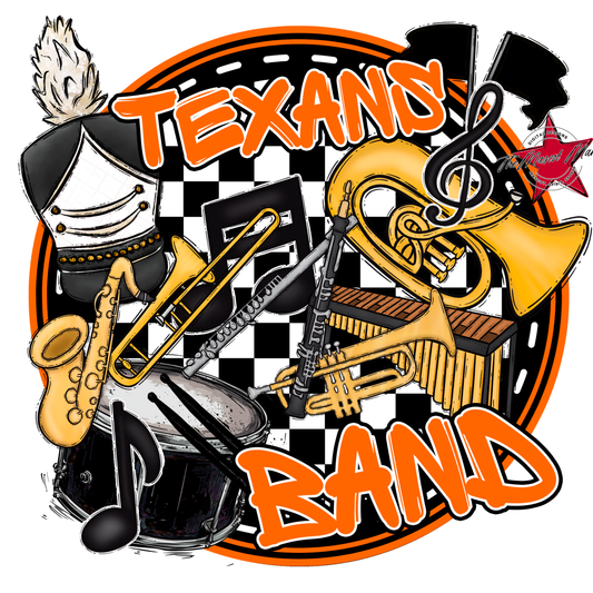 Texans Circle Band Design-Orange