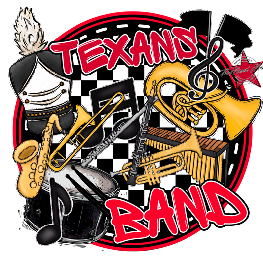 Texans Circle Band Design-Red