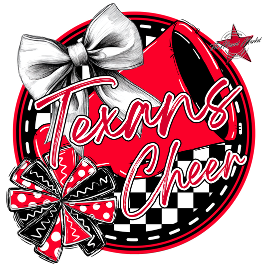 Texans Circle Cheer Design-Red