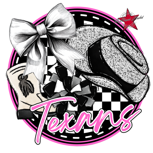 Texans Circle Drillteam Design-Baby Pink
