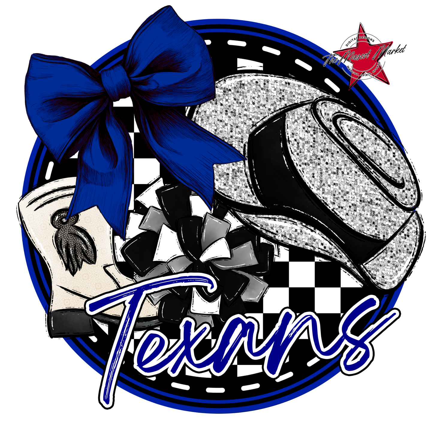 Texans Circle Drillteam Design-Blue