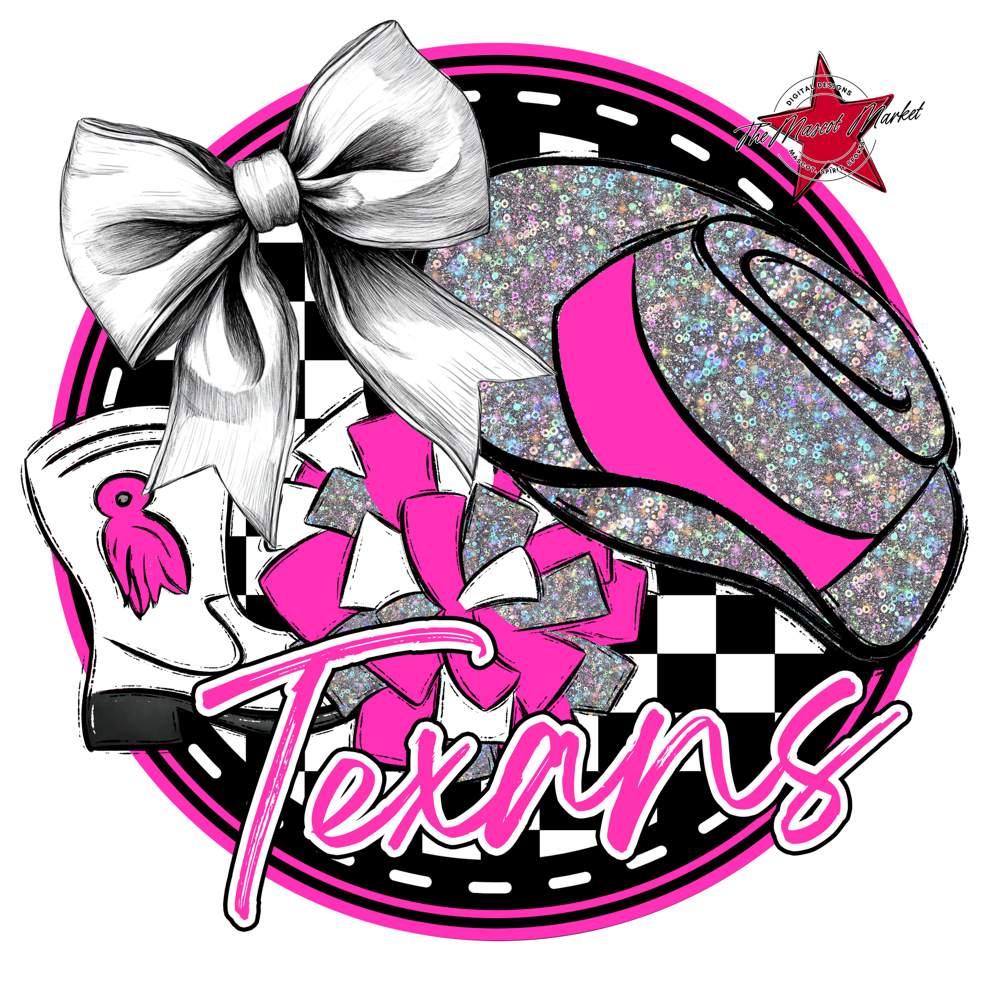 Texans Circle Drillteam Design-Pink