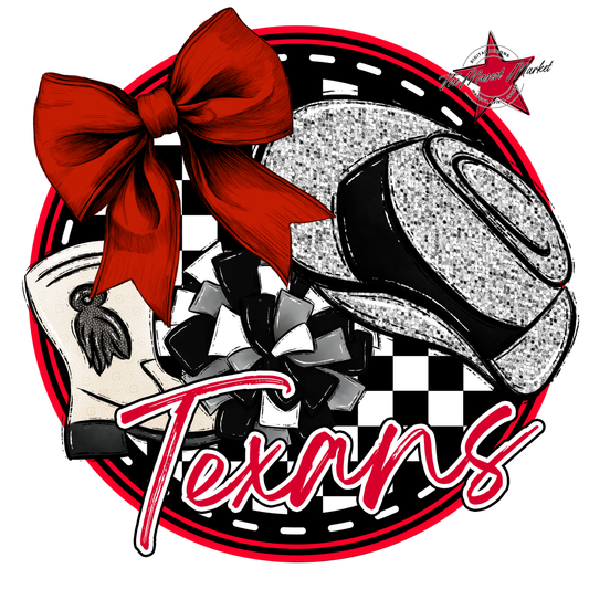 Texans Circle Drillteam Design-Red