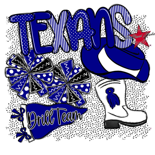Texans Drillteam Spirit-Blue