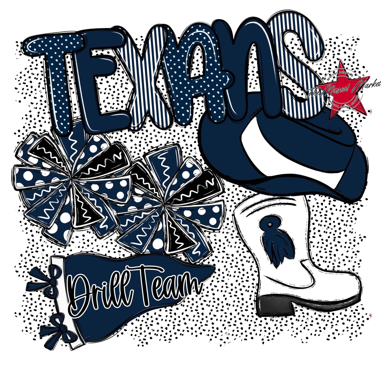 Texans Drillteam Spirit-Navy