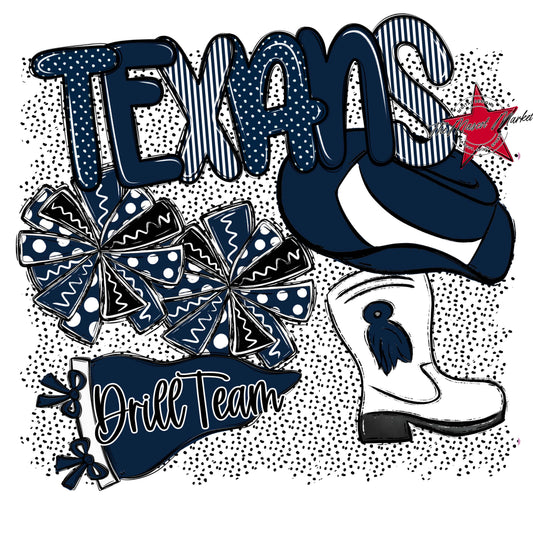 Texans Drillteam Spirit-Navy