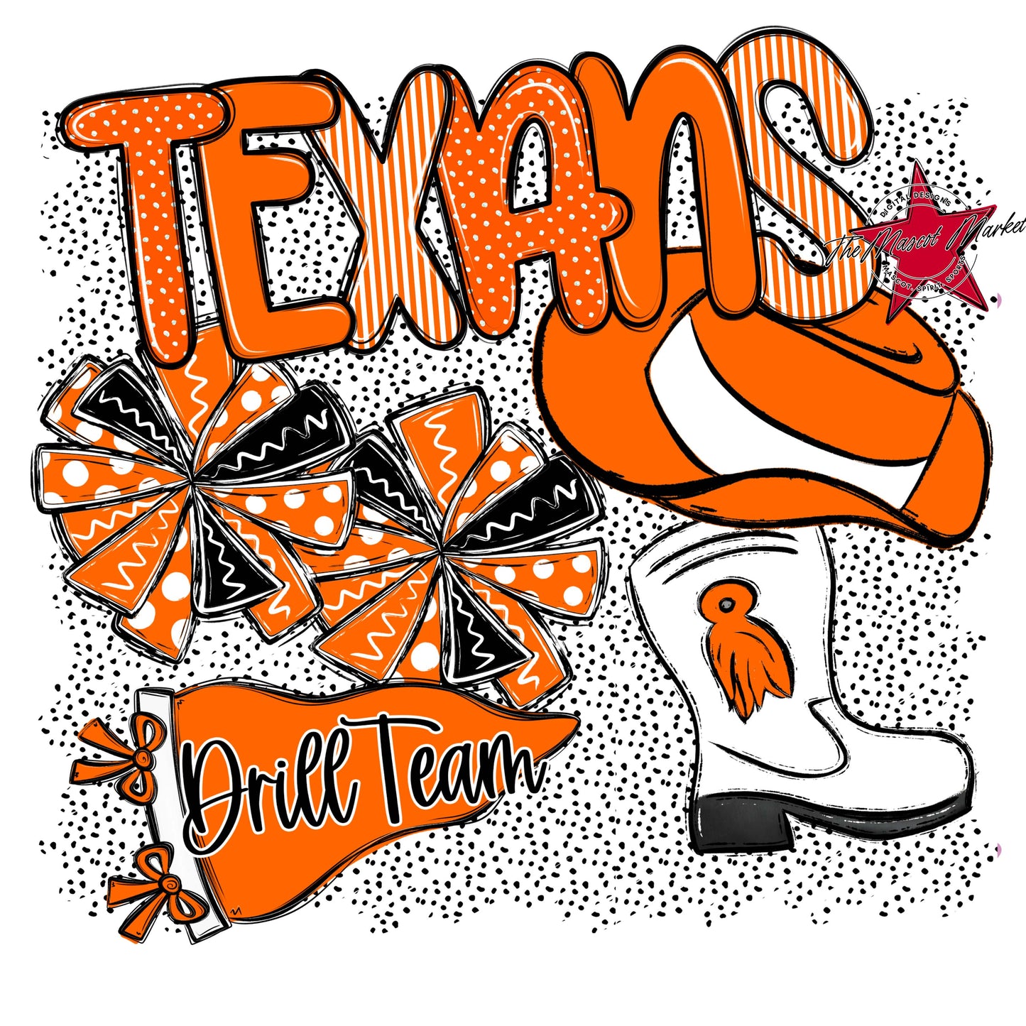Texans Drillteam Spirit-Orange