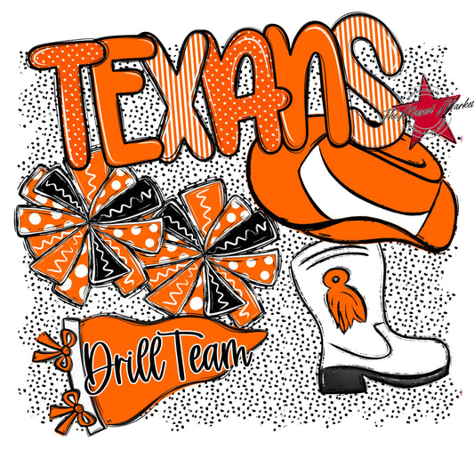 Texans Drillteam Spirit-Orange