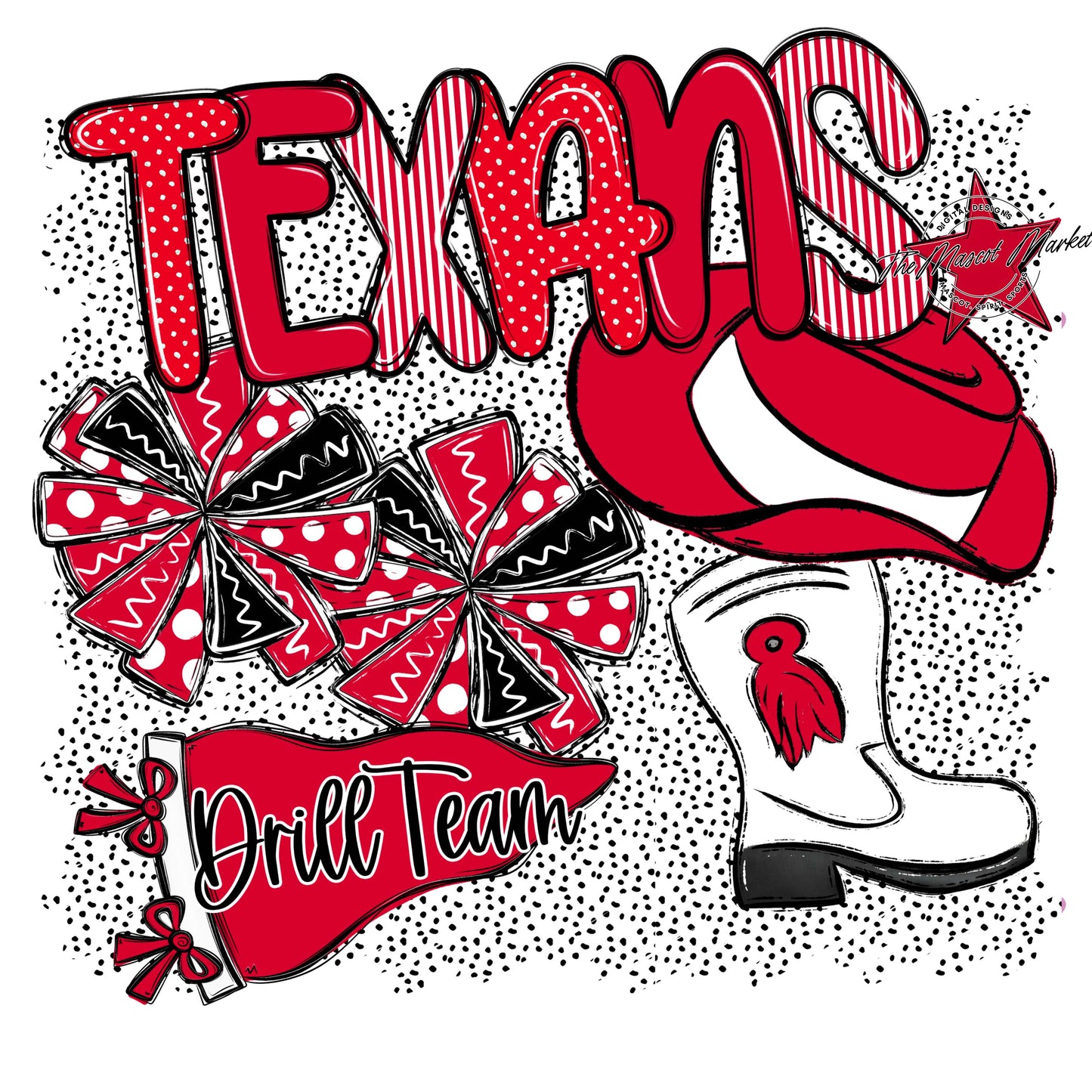 Texans Drillteam Spirit-Red