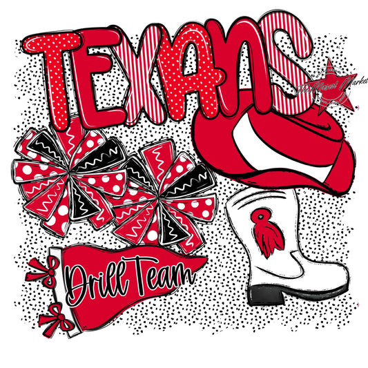 Texans Drillteam Spirit-Red