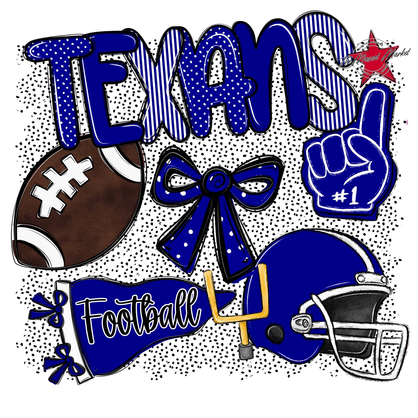 Texans Football Spirit-Blue