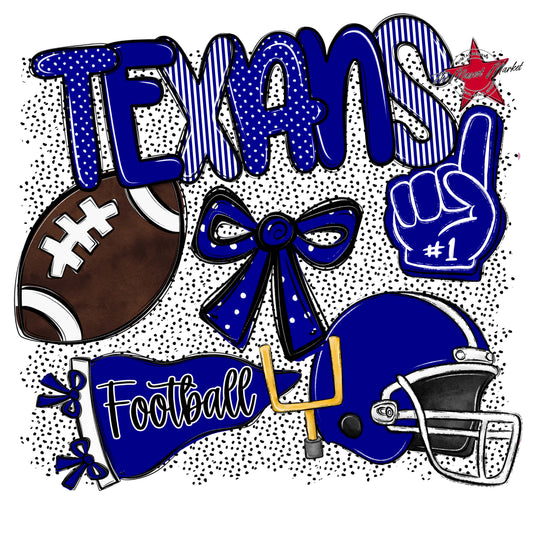 Texans Football Spirit-Blue