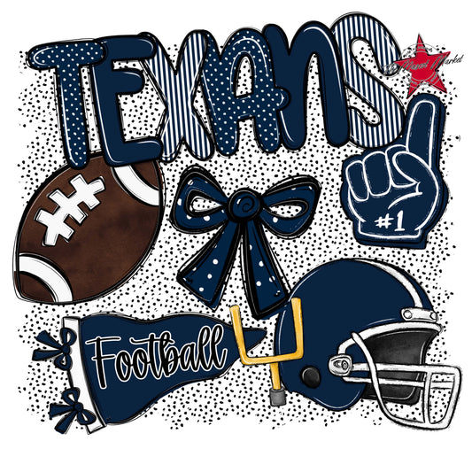 Texans Football Spirit-Navy