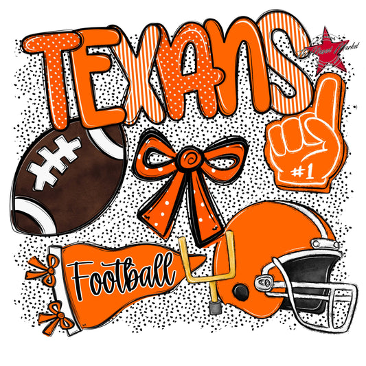 Texans Football Spirit-Orange