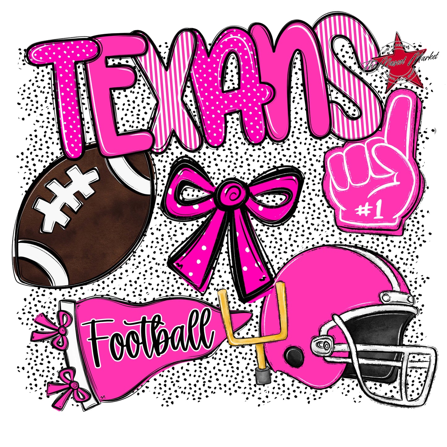 Texans Football Spirit-Pink