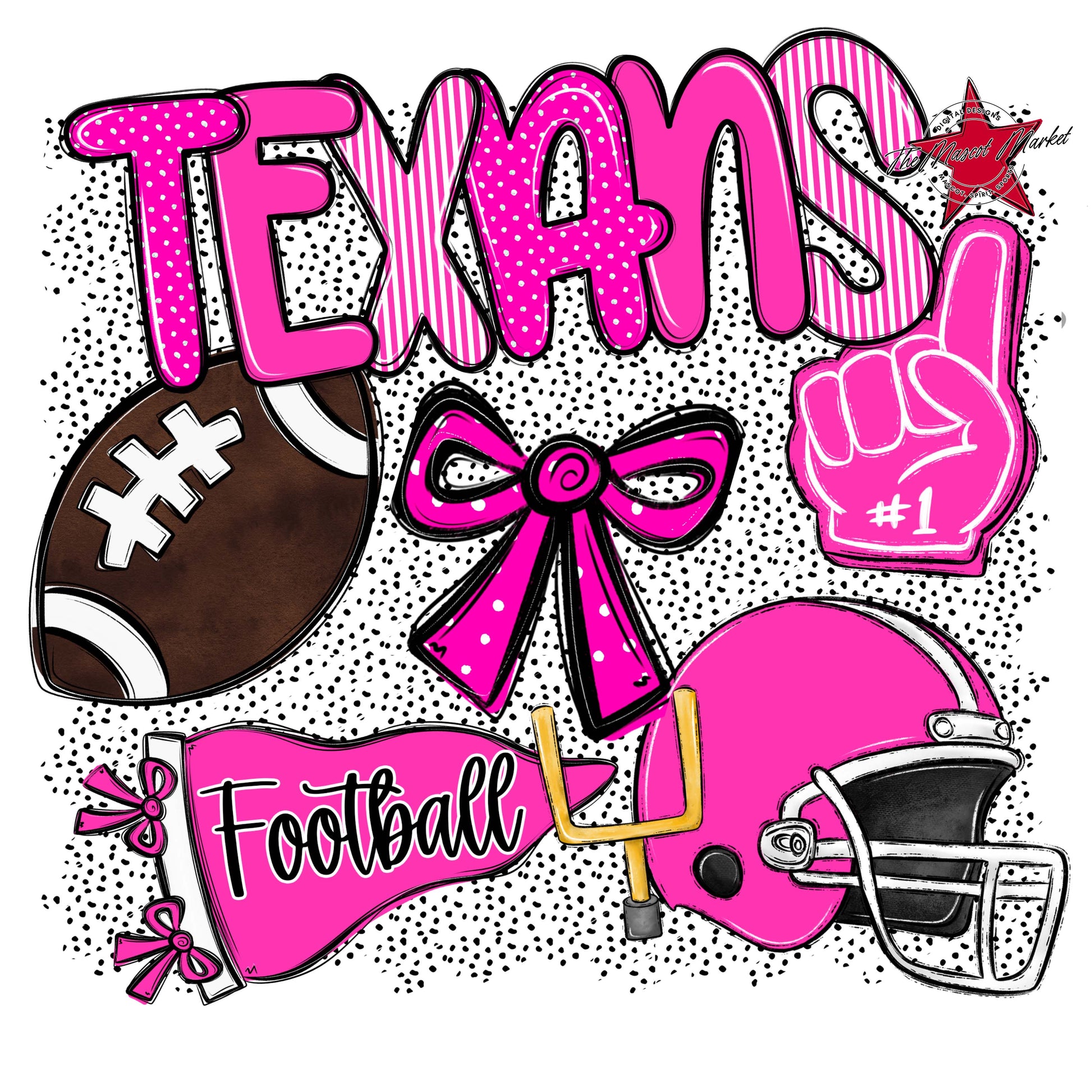 Texans Football Spirit-Pink