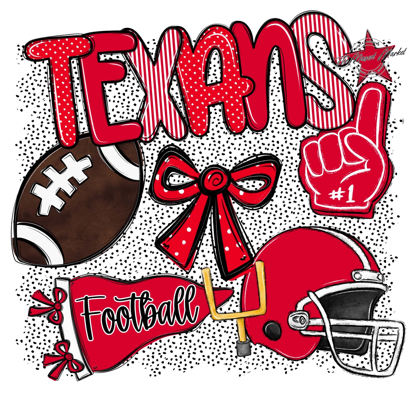 Texans Football Spirit-Red