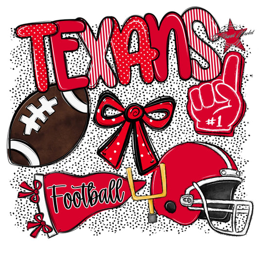 Texans Football Spirit-Red