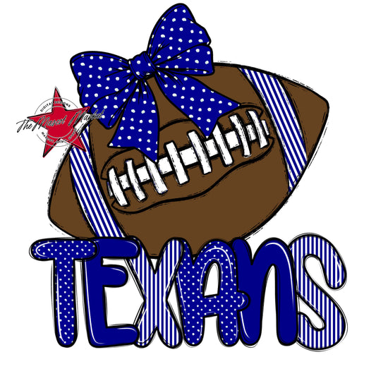 Texans Football Spirit Design-Blue