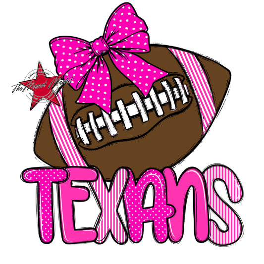 Texans Football Spirit Design-Pink