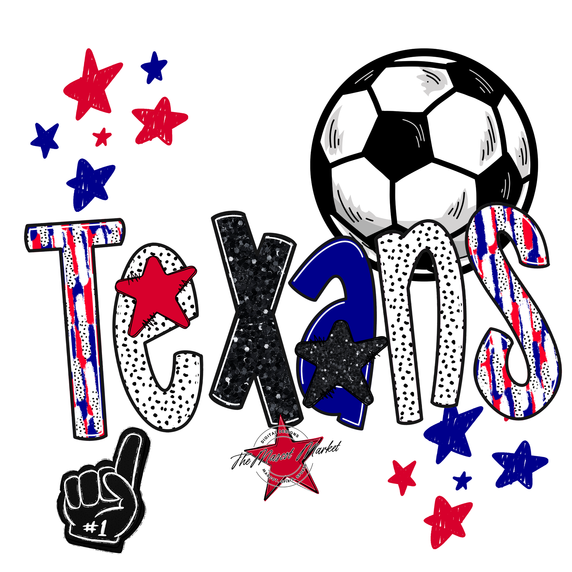 Texans Soccer Scrape-Blue-Red
