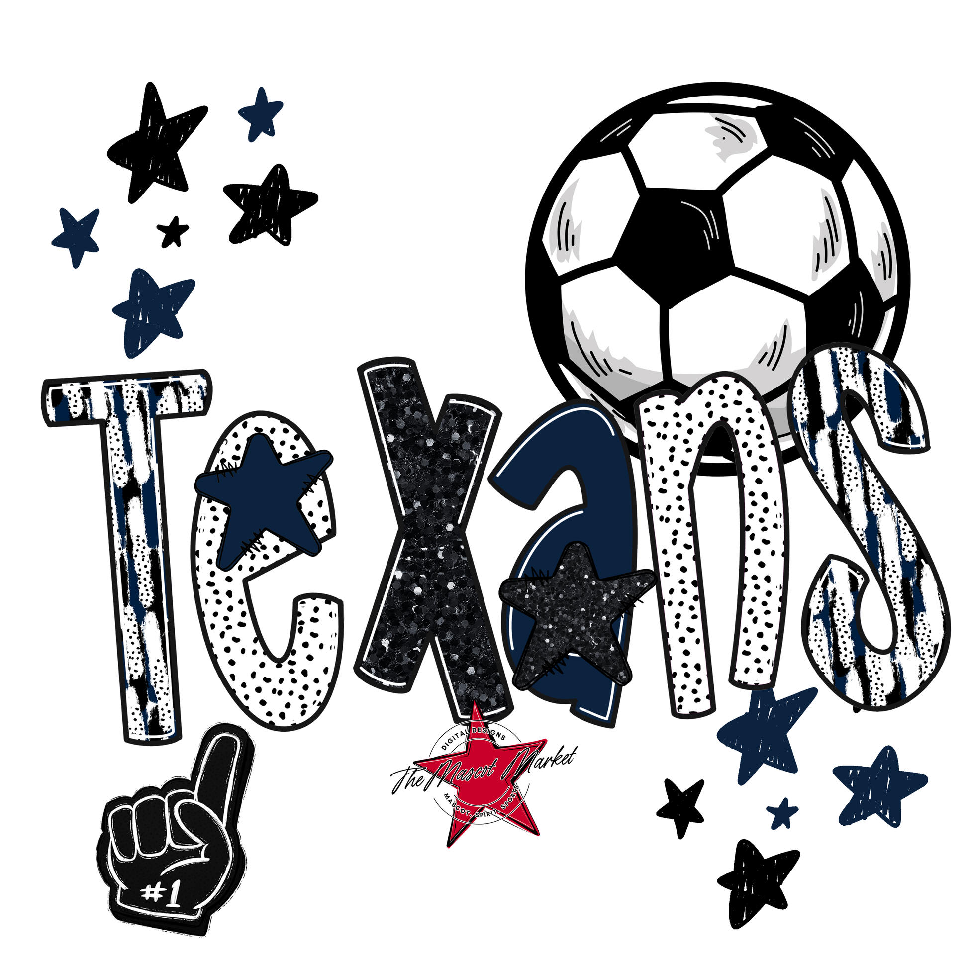 Texans Soccer Scrape-Navy