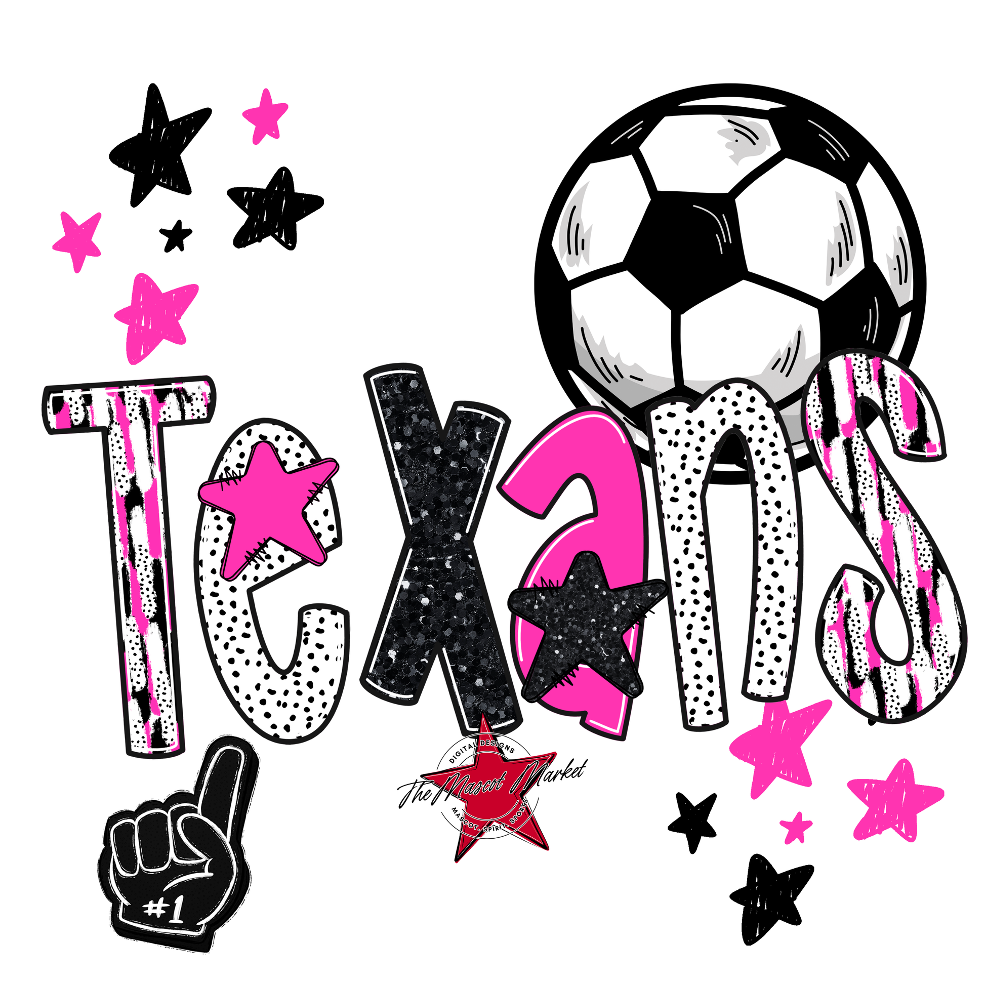 Texans Soccer Scrape-Pink