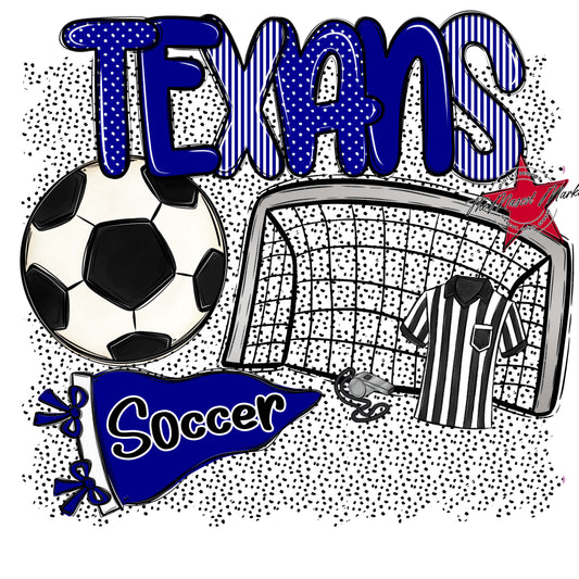 Texans Soccer Spirit-Blue