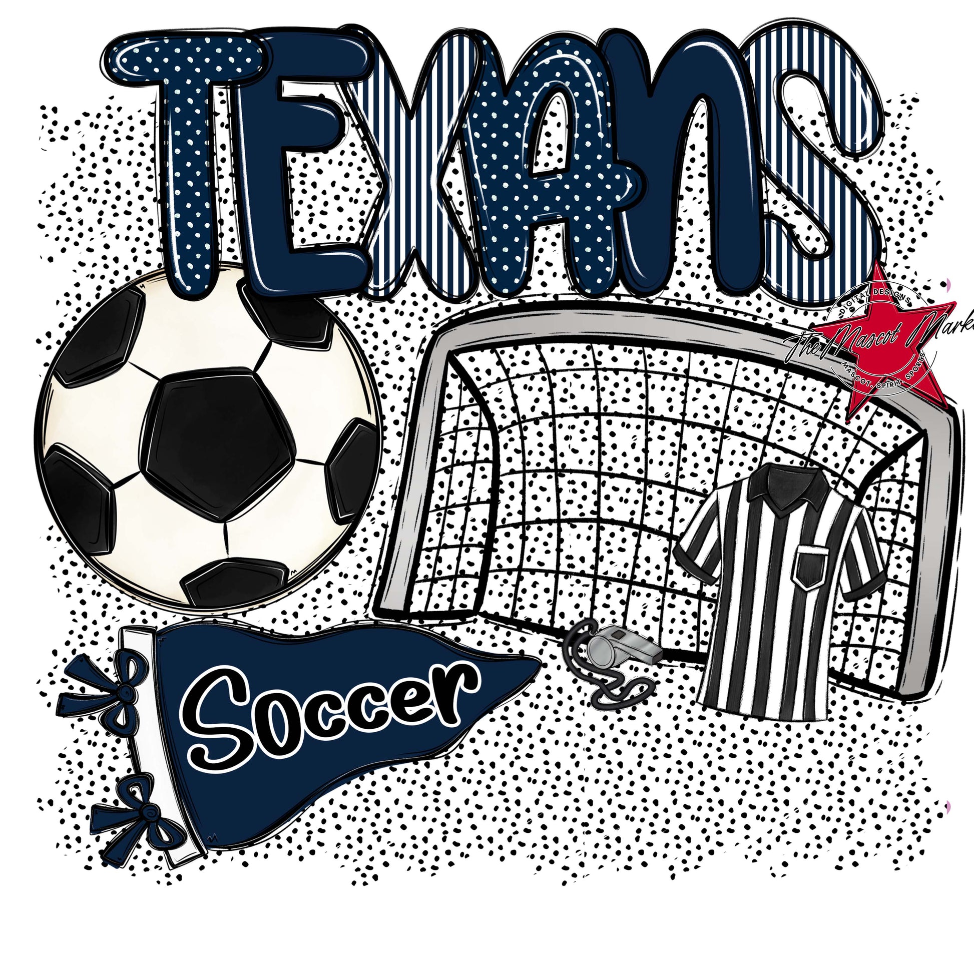 Texans Soccer Spirit-Navy