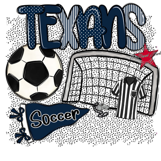 Texans Soccer Spirit-Navy
