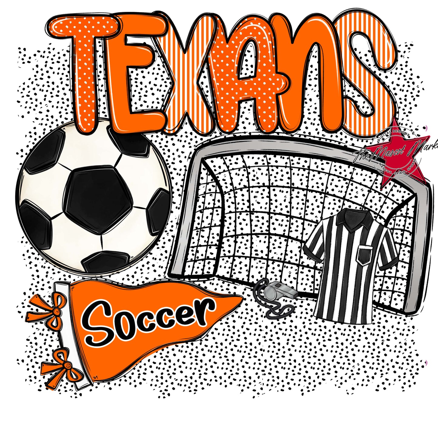Texans Soccer Spirit-Orange