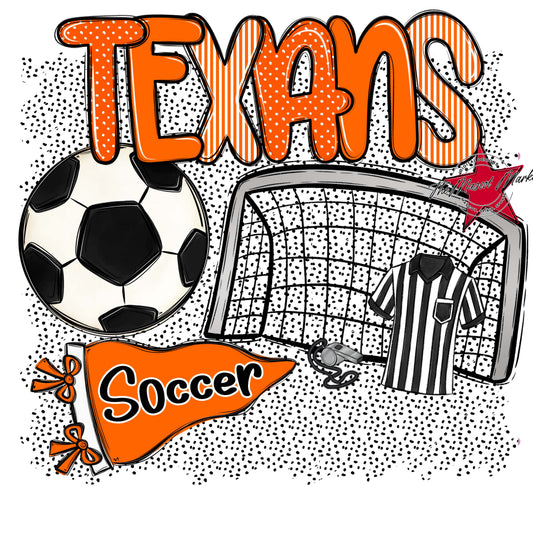 Texans Soccer Spirit-Orange