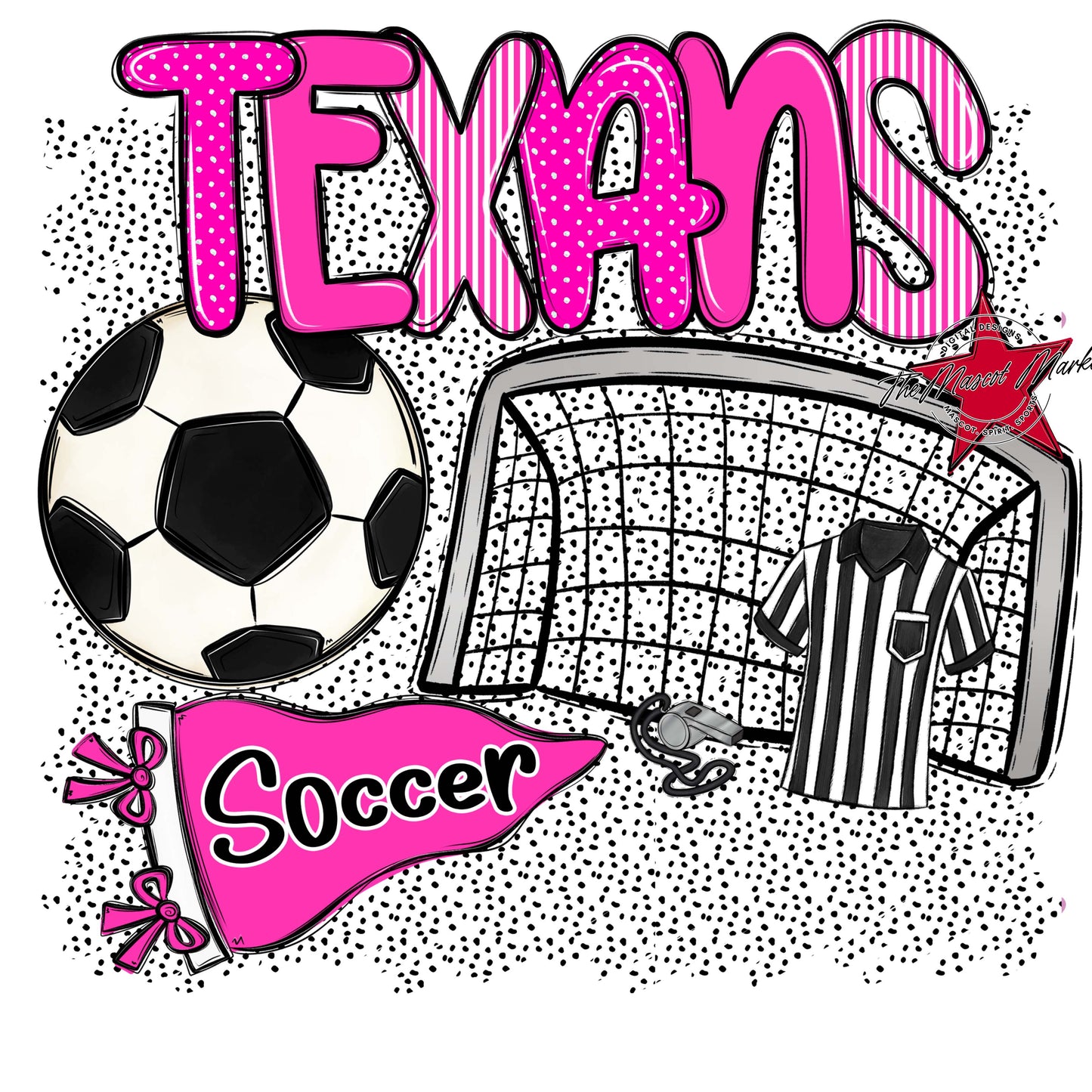 Texans Soccer Spirit-Pink